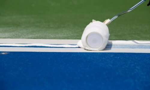 painting tennis court lines